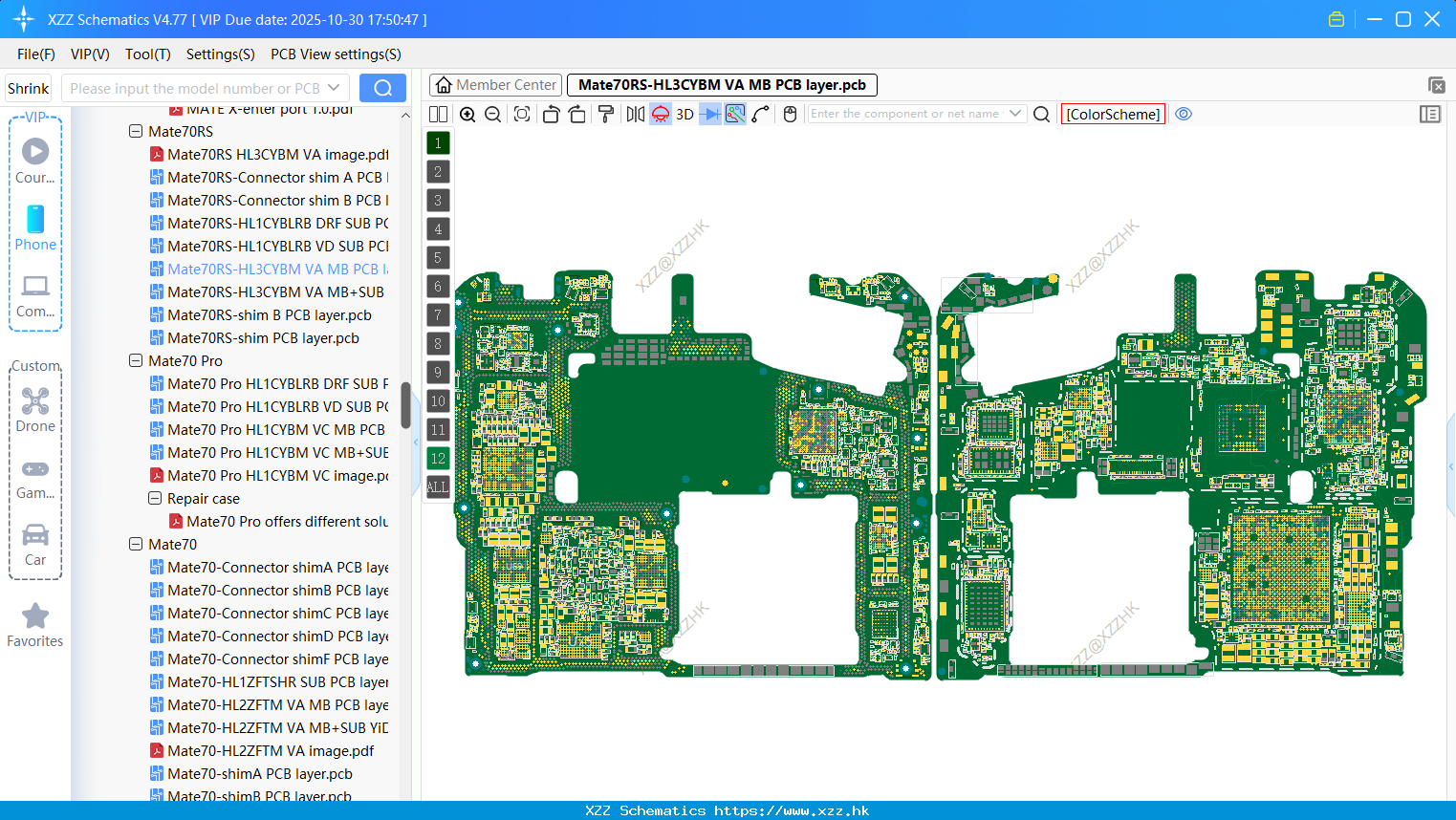Huawei Mate70RS-HL3CYBM VA MB PCB Layer